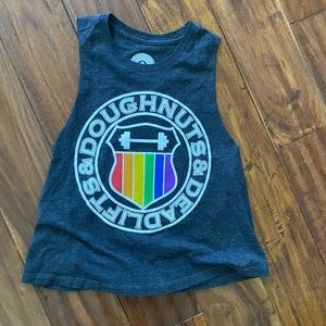 Doughnuts and deadlifts pride shirt